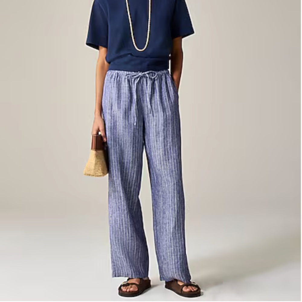 *NWT*. J.Crew New Soleil pant in striped linen